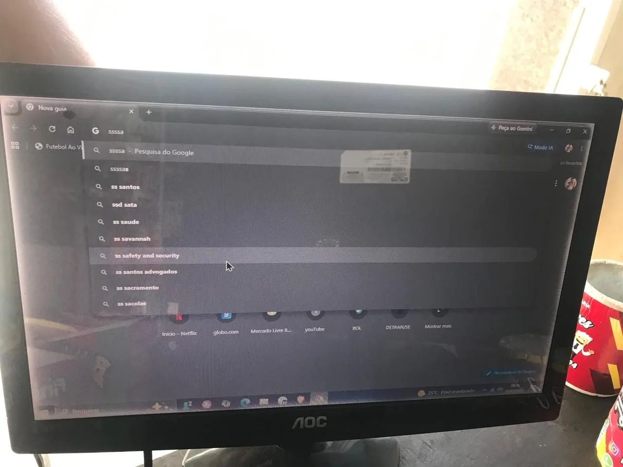 Monitor AOC 15,6 polegadas