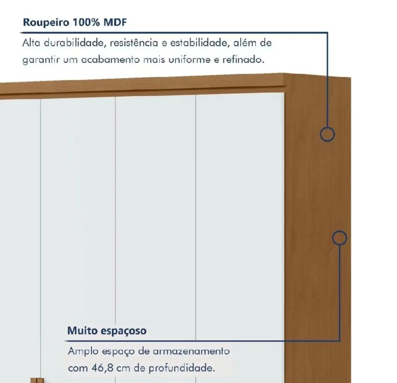 Guarda roupa 100% MDF - Foto 3