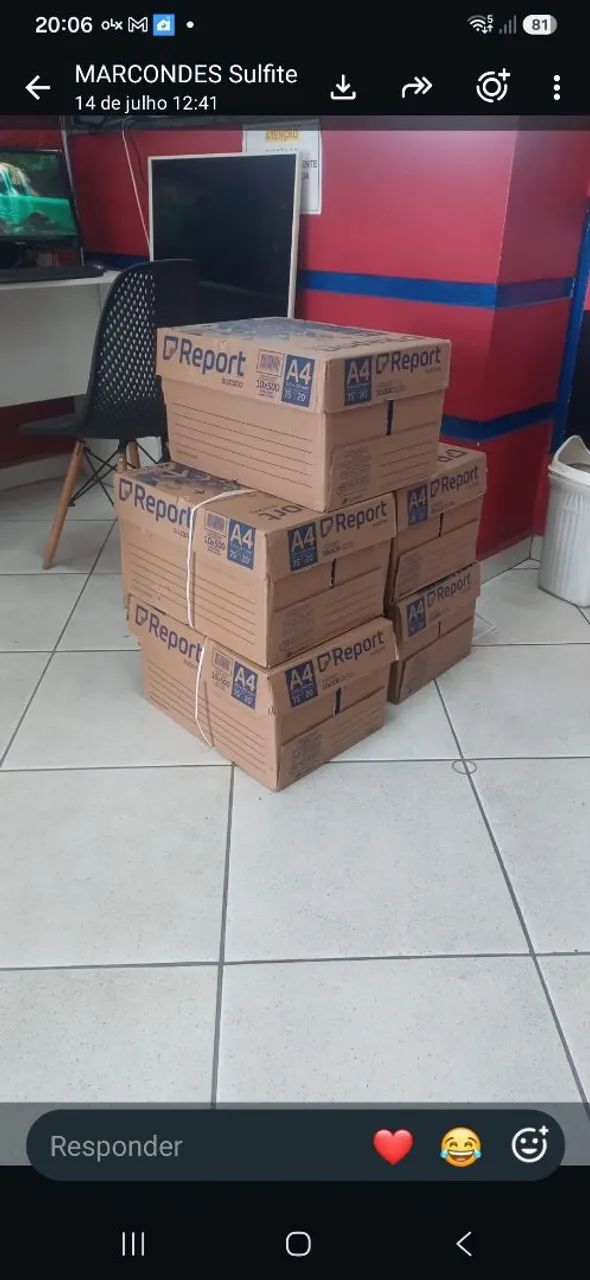 Papel sulfite report 75g a4 com 5000 folhas - Foto 4