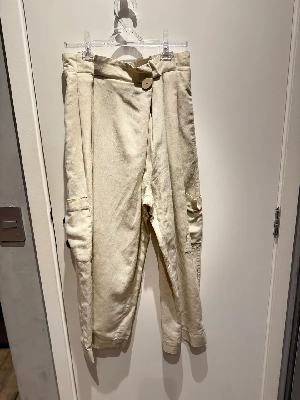Calça em linho ZARA, pantacourt tam P - Foto 4