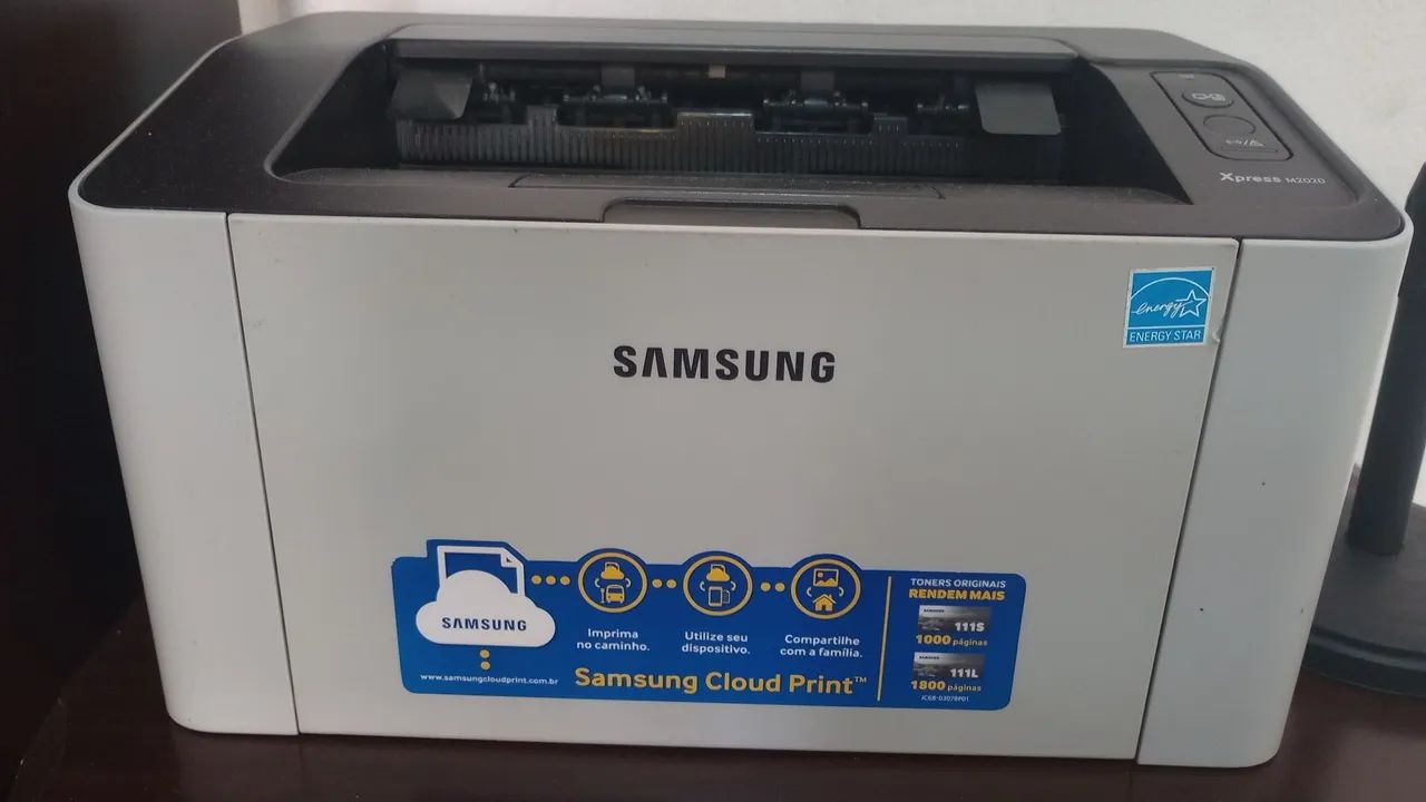 Impressora Samsung preta e branca 