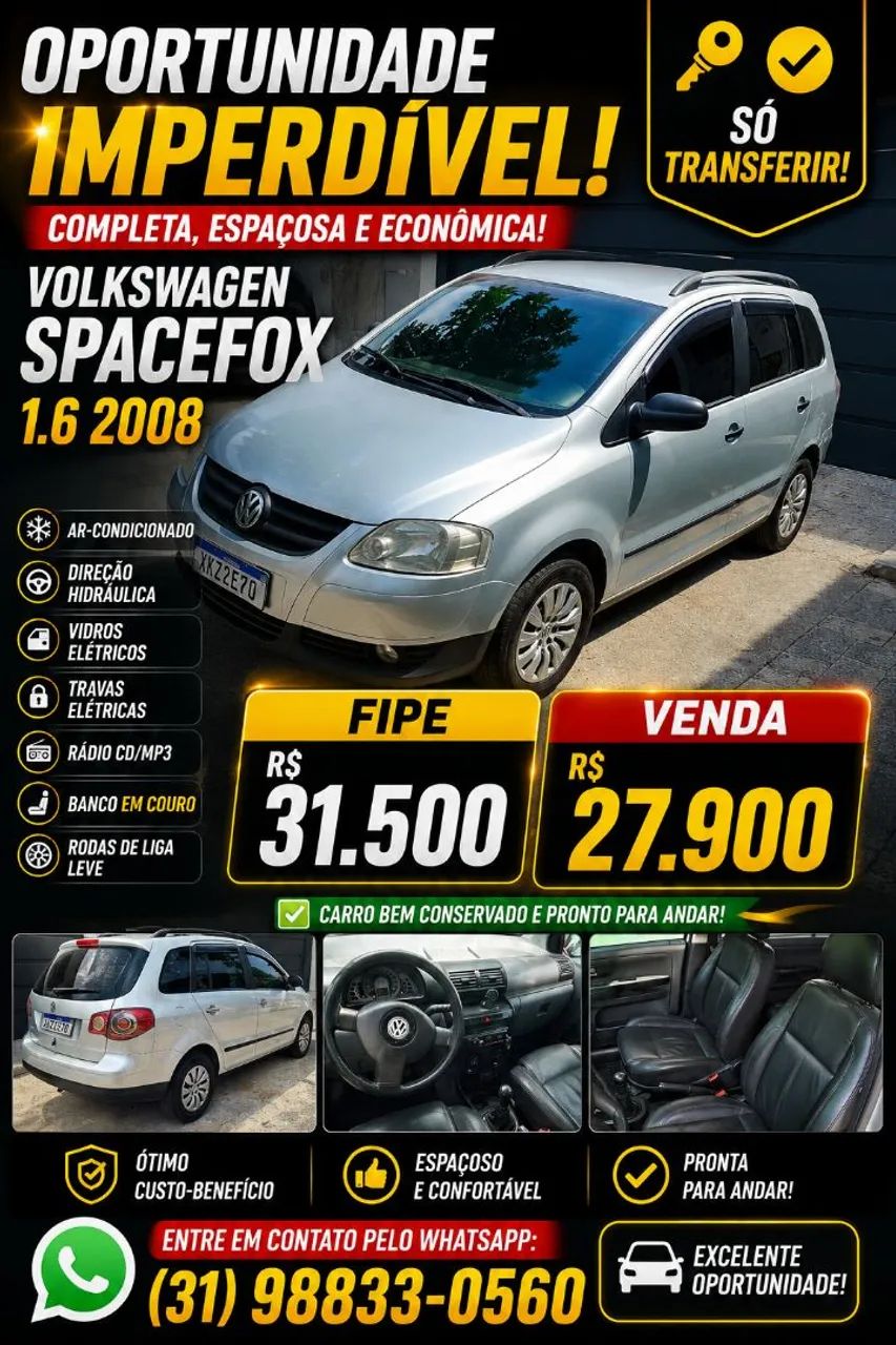 Volkswagen Spacefox SPACEFOX 1.6/ 1.6 Trend Total Flex 8V 5p 2008