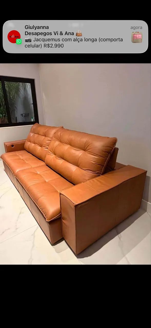 Sofá de couro legítimo  - Foto 2