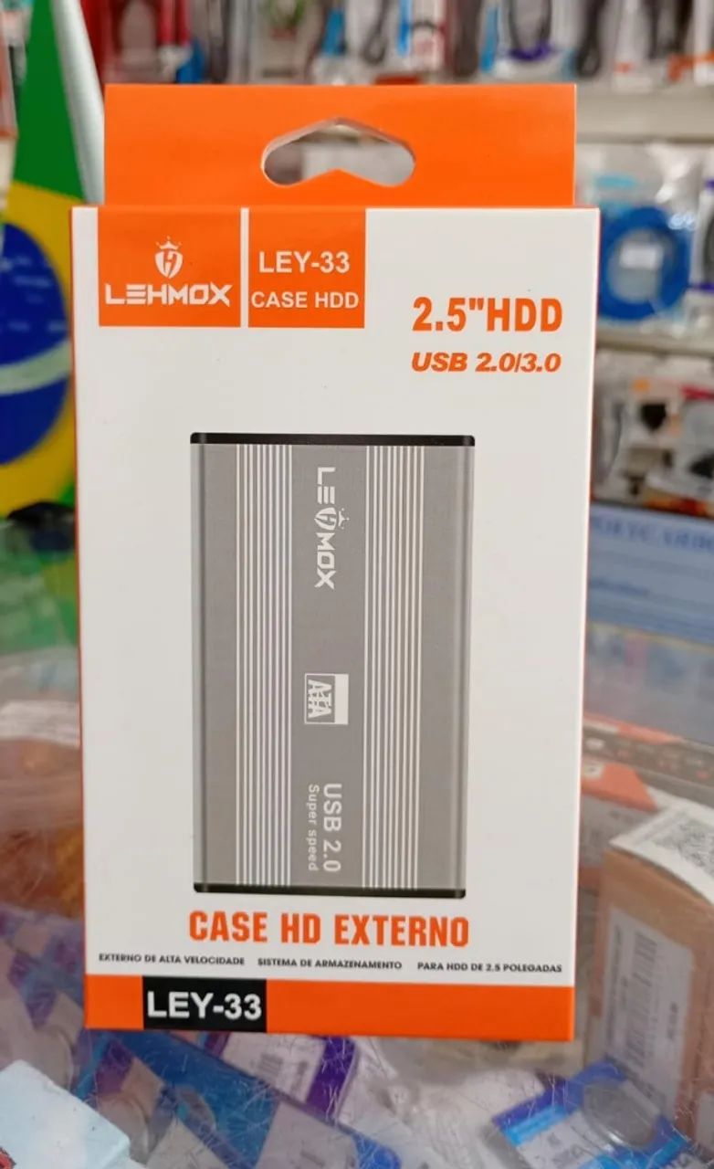 Case Gaveta Para HD / SSD Externo Notebook 2.5" SATA USB 2.0 - Novo