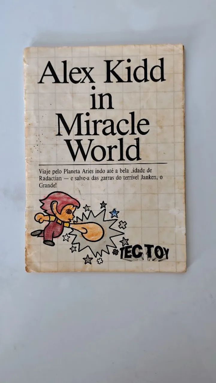Manual Alex Kidd in Miracle World - Master System Tectoy (Interior Limpo)