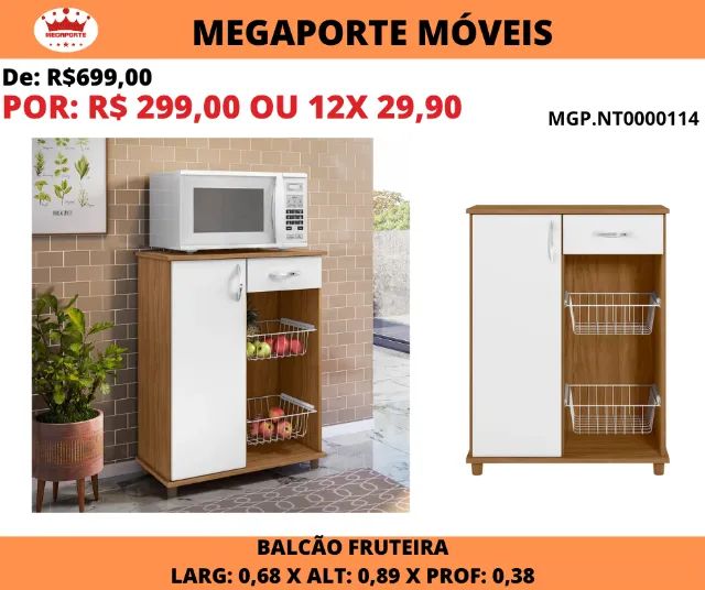 Balcão Fruteira 1 Porta 1 Gaveta