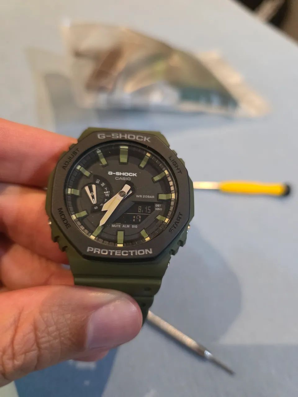Relógio g shock ga 2100 verde