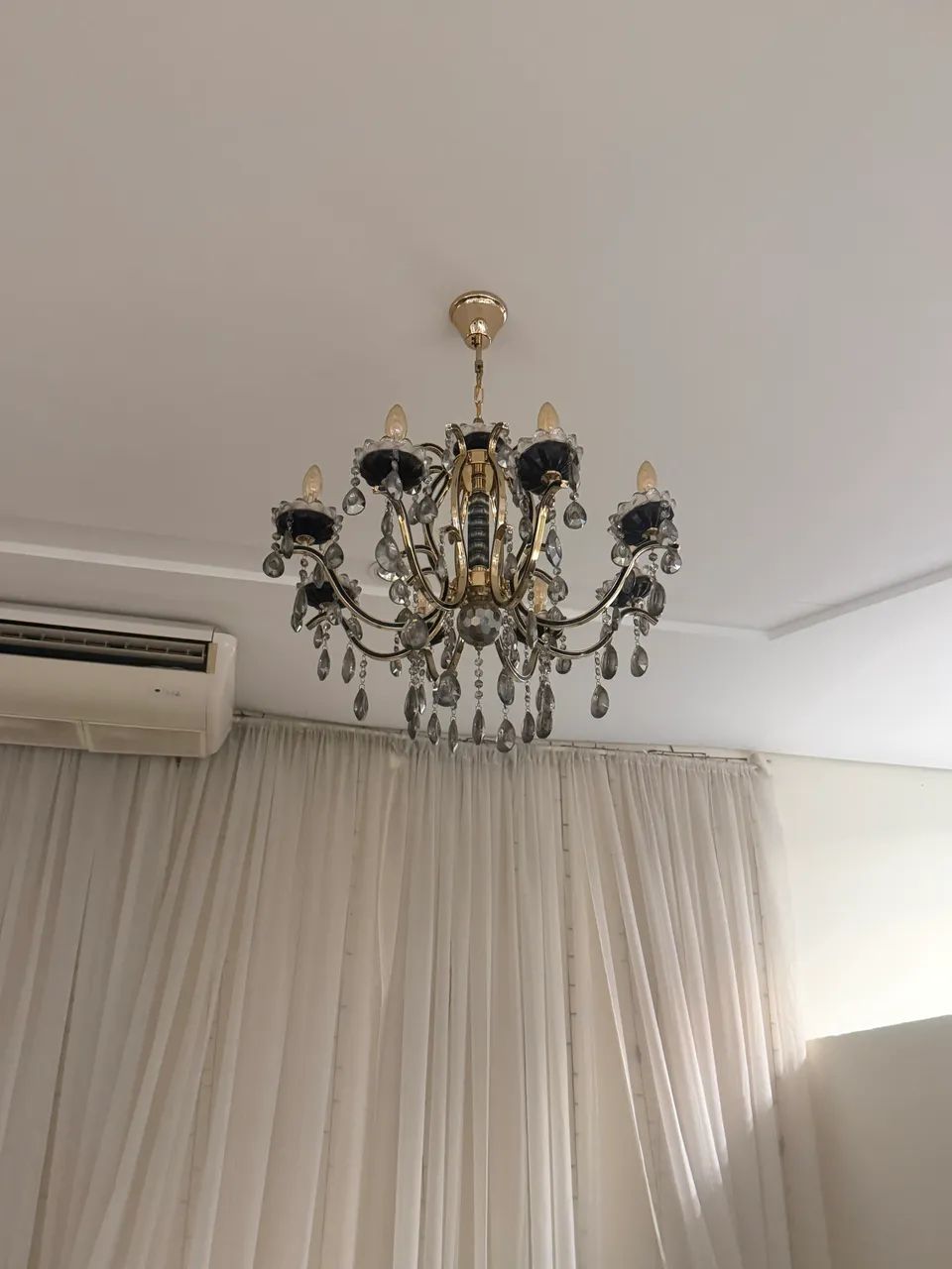 Lustre de cristal colonial 8 copos