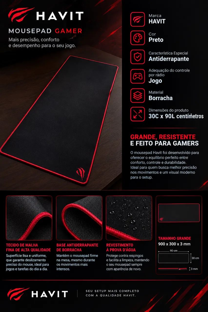 Mousepad Gamer Havit