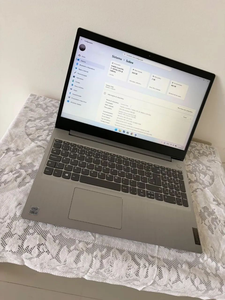 Notebook Lenovo RAM 20gb processador Intel i7 10 gen - Foto 2