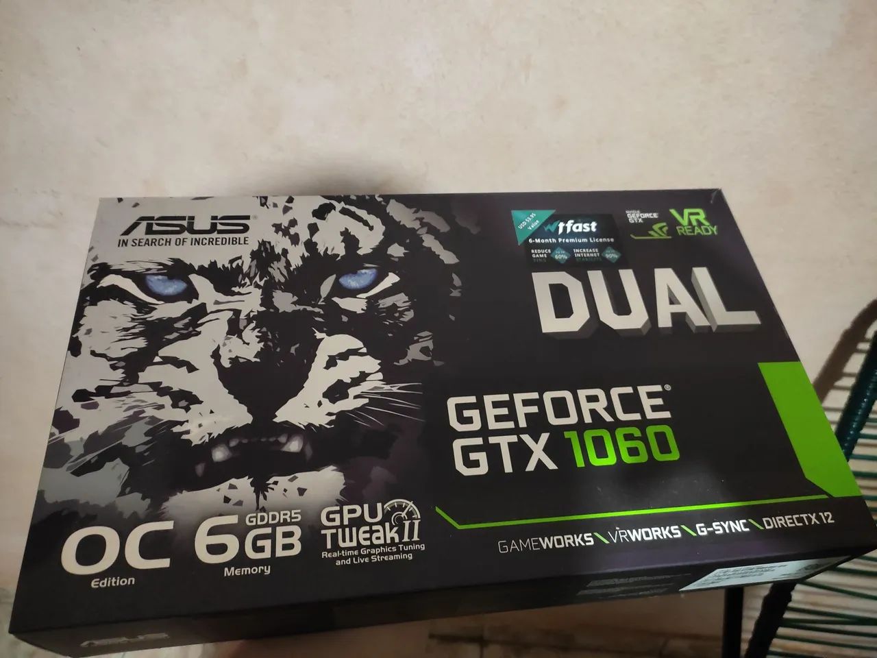 Placa de vídeo gtx 1060 6gb Asus white dual fan