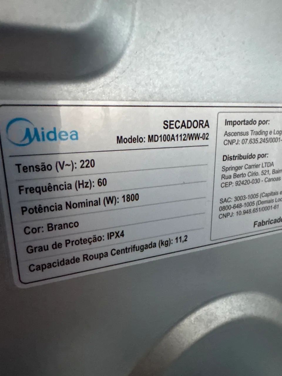 SECADORA MIDEA 11.2KG - Foto 5