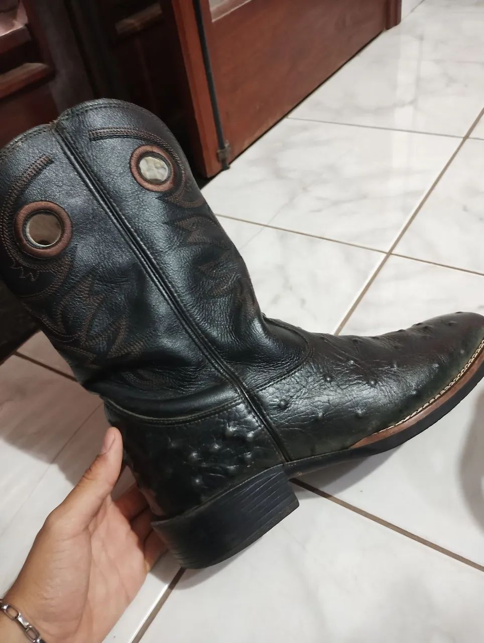Bota Texana Couro de Avestruz Legítimo  - Foto 4