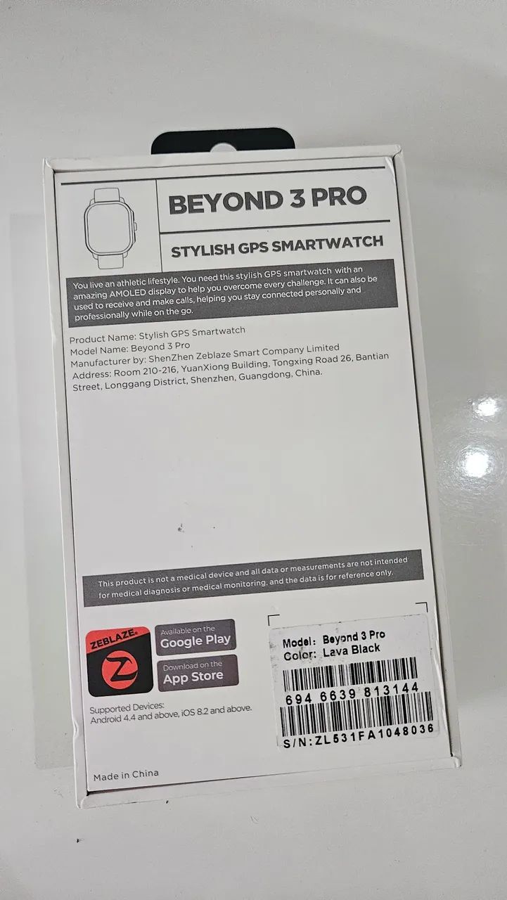 Caixa p/ Smartwatch Zeblaze Beyond 3 - Foto 4