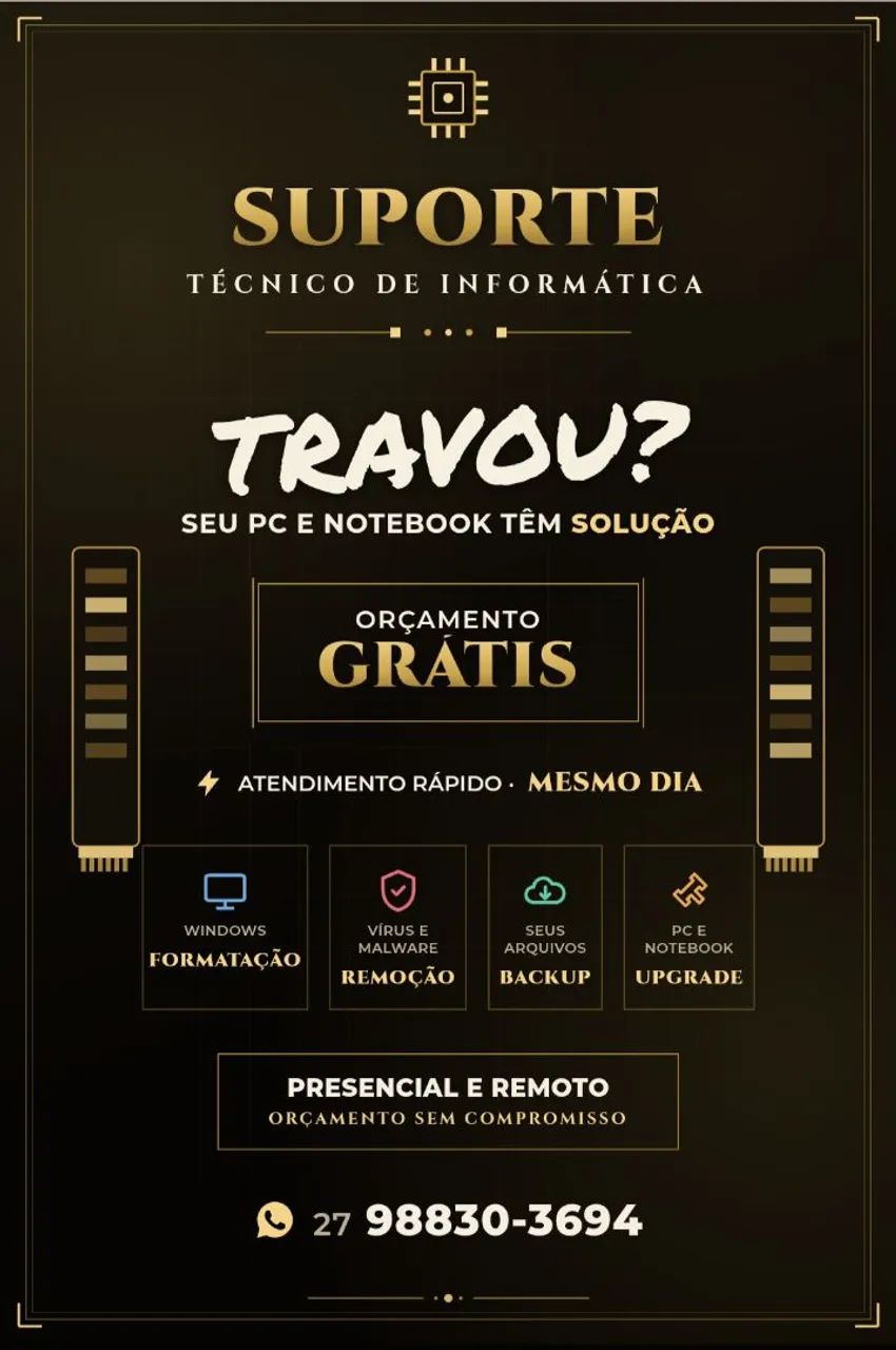 ? MANUTENÇÃO DE COMPUTADORES E NOTEBOOKS<br>