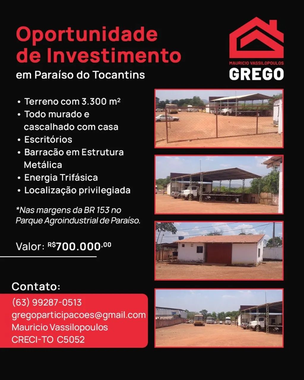 Imóvel comercial com barracão, casa,alojamento etc 