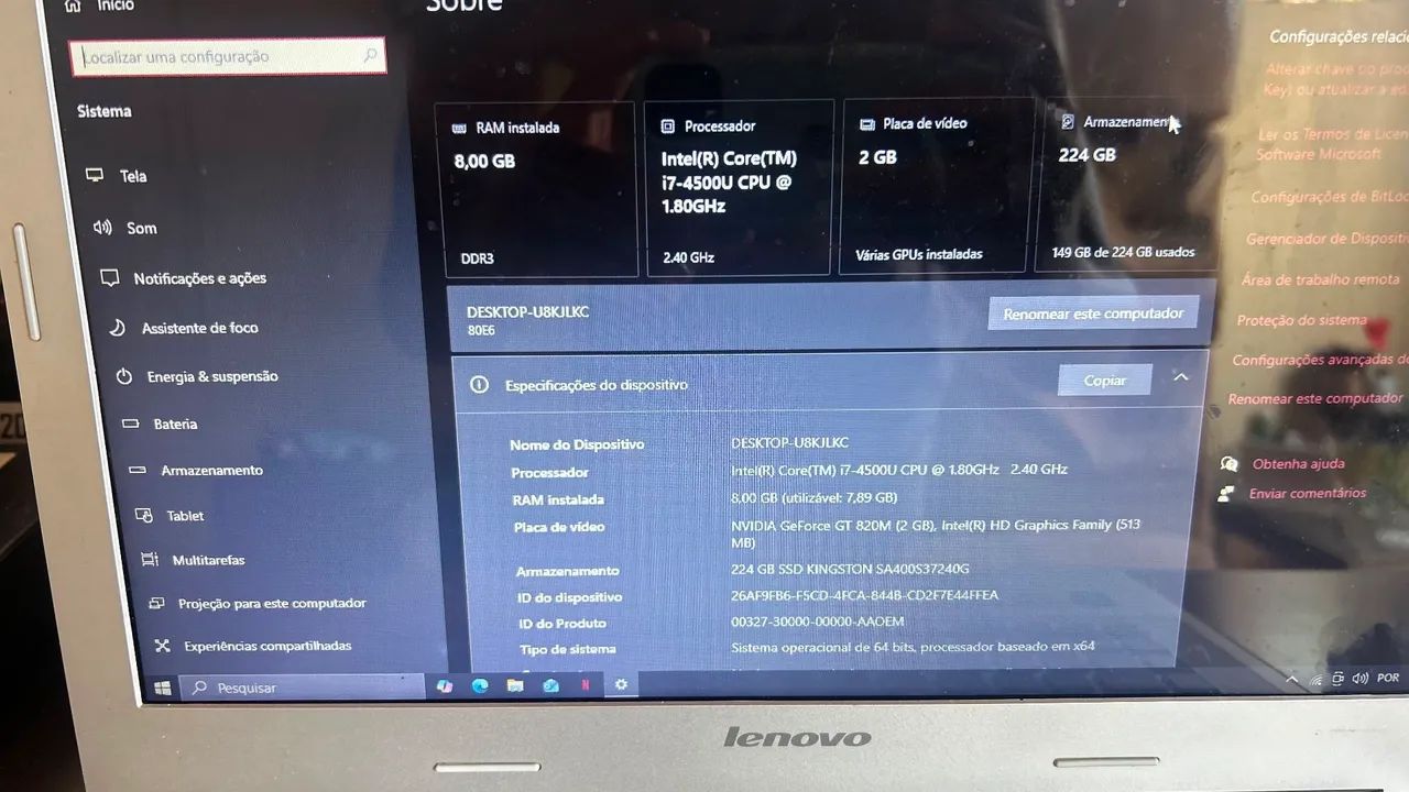 NOTEBOOK LENOVO COM PLACA D VIDEO - Foto 2
