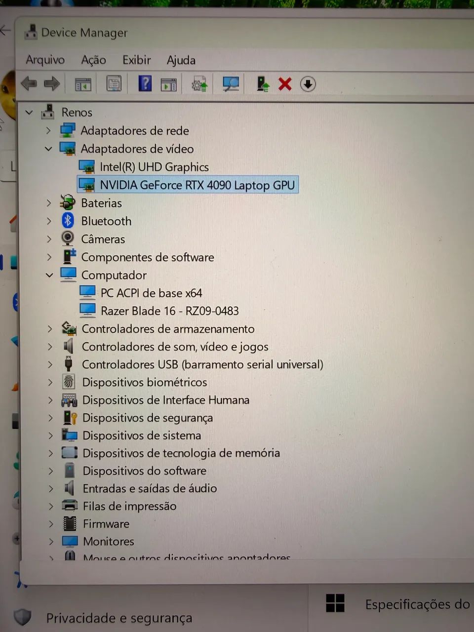 Razer Blade 16 - i9 13ª Geração | RTX 4090 | 32GB RAM | Novo - Foto 5