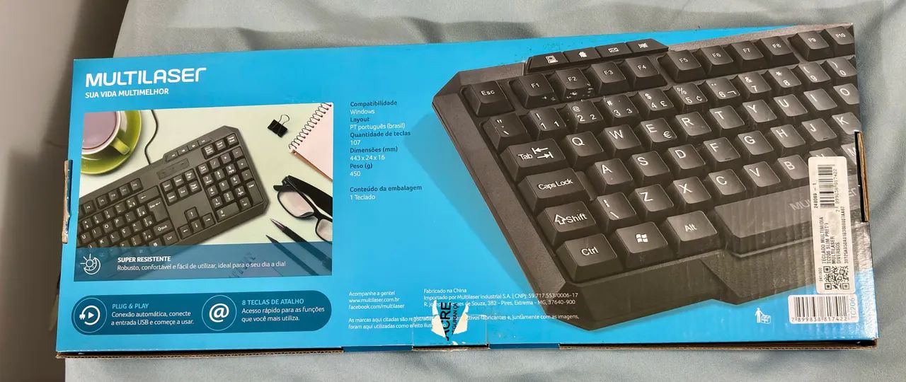 Teclado multimídia Multilaser USB Preto - TC206 - Foto 4