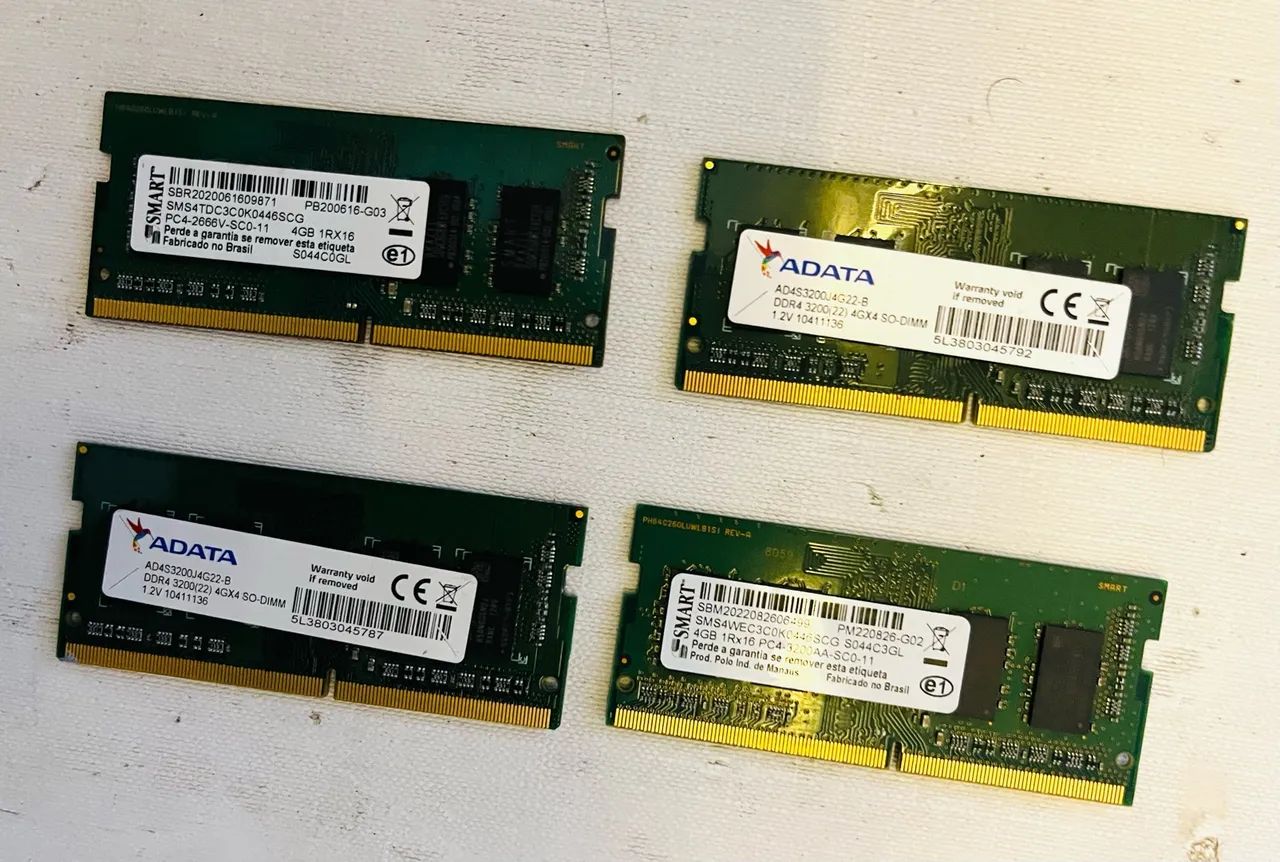 Memória RAM Notebook DDR4 4GB 3200MHz ADATA e SMART SO-DIMM - Foto 4