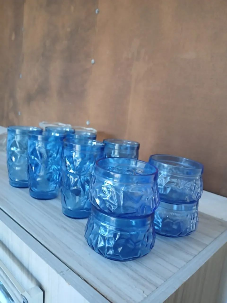 Copos de vidro e Potes de Sobremesa azul vidro - Foto 2