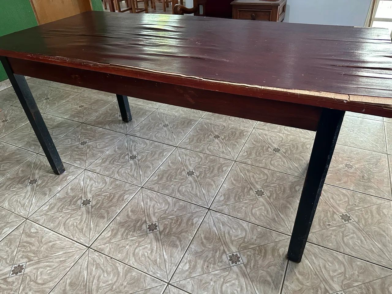 Mesa Grande base de madeira - Foto 2