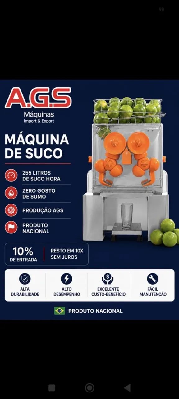 Máquina suco automática 