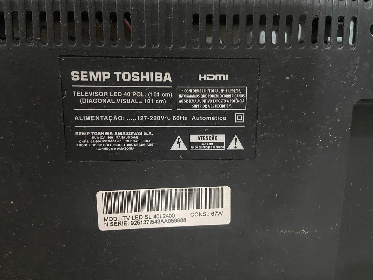 TV - CONCERTO OU RETIRADA DE PEÇAS 