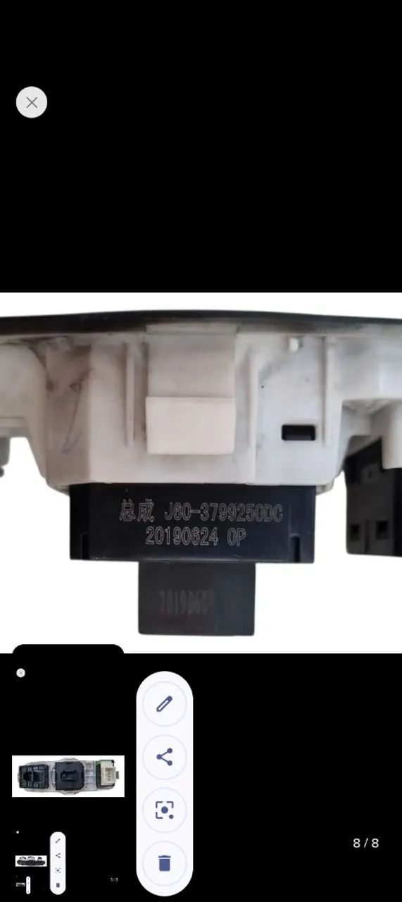 Comando regulagem retrovisor e farol tiggo - Foto 2
