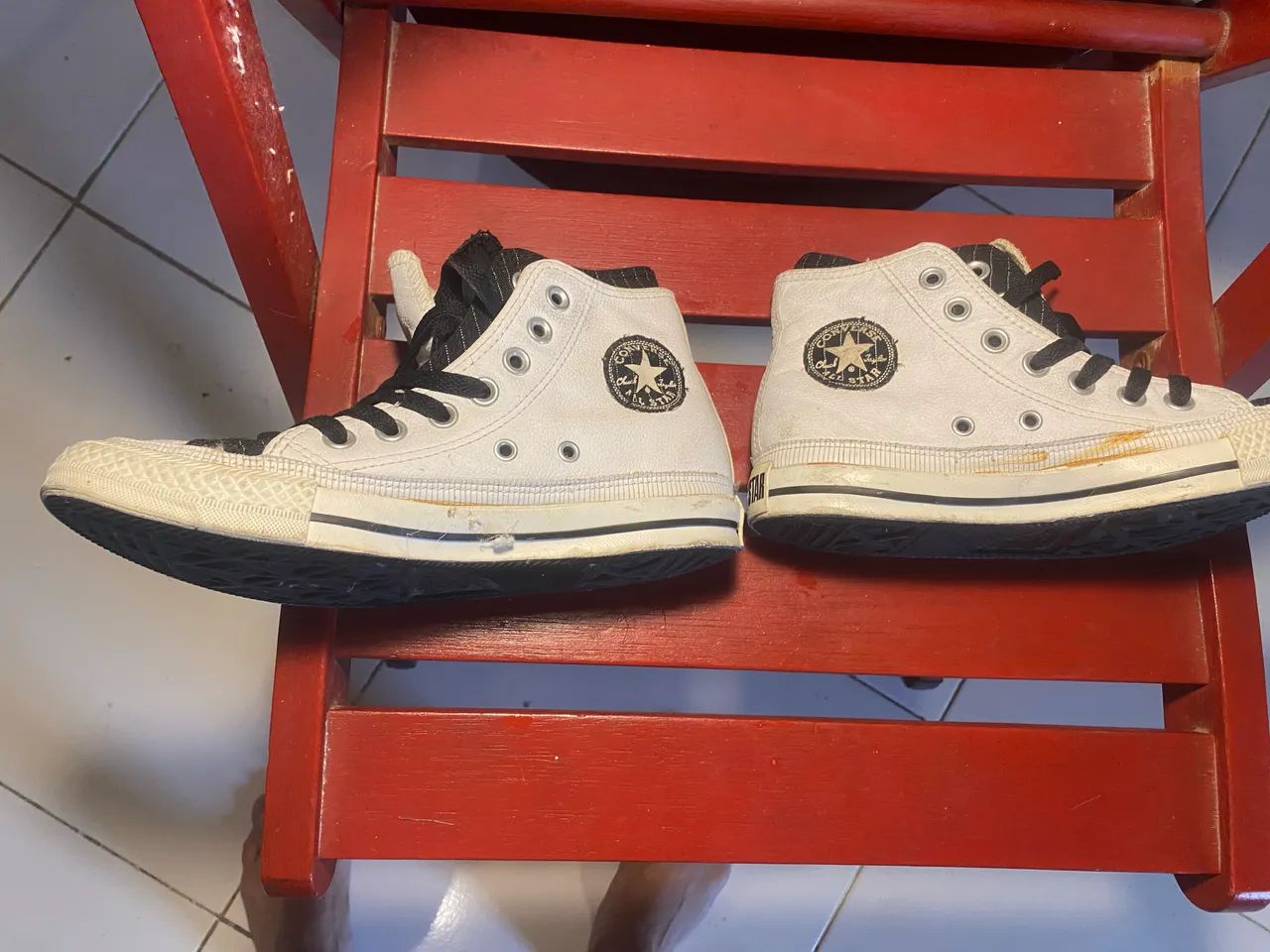 All star retrô de couro com tecido  - Foto 2