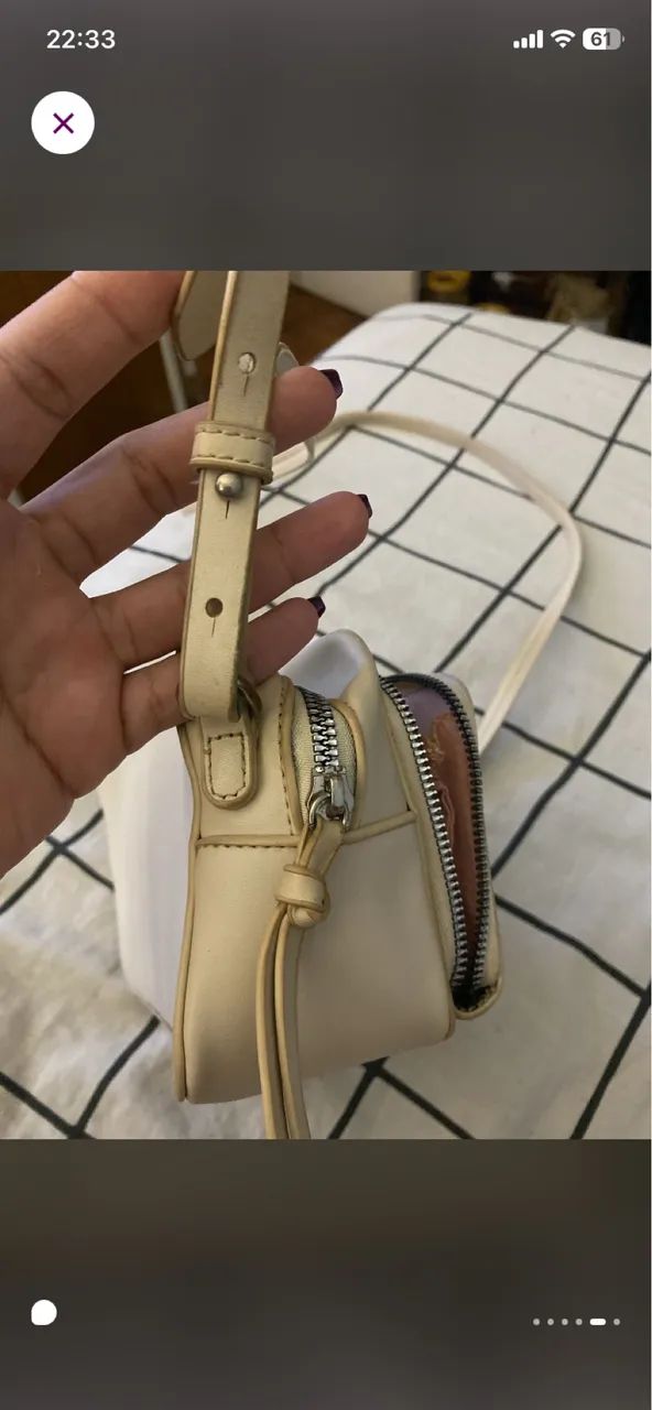 Bolsa arezzo off white customizada - Foto 5