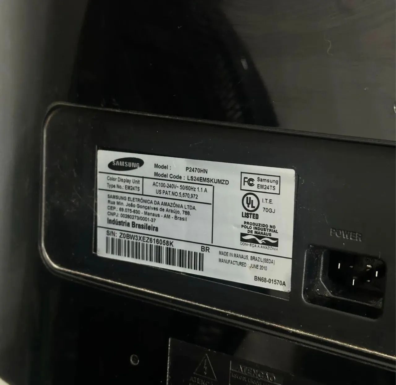 Monitor Samsung, 24 polegadas (modelo P2470HN) - Foto 6