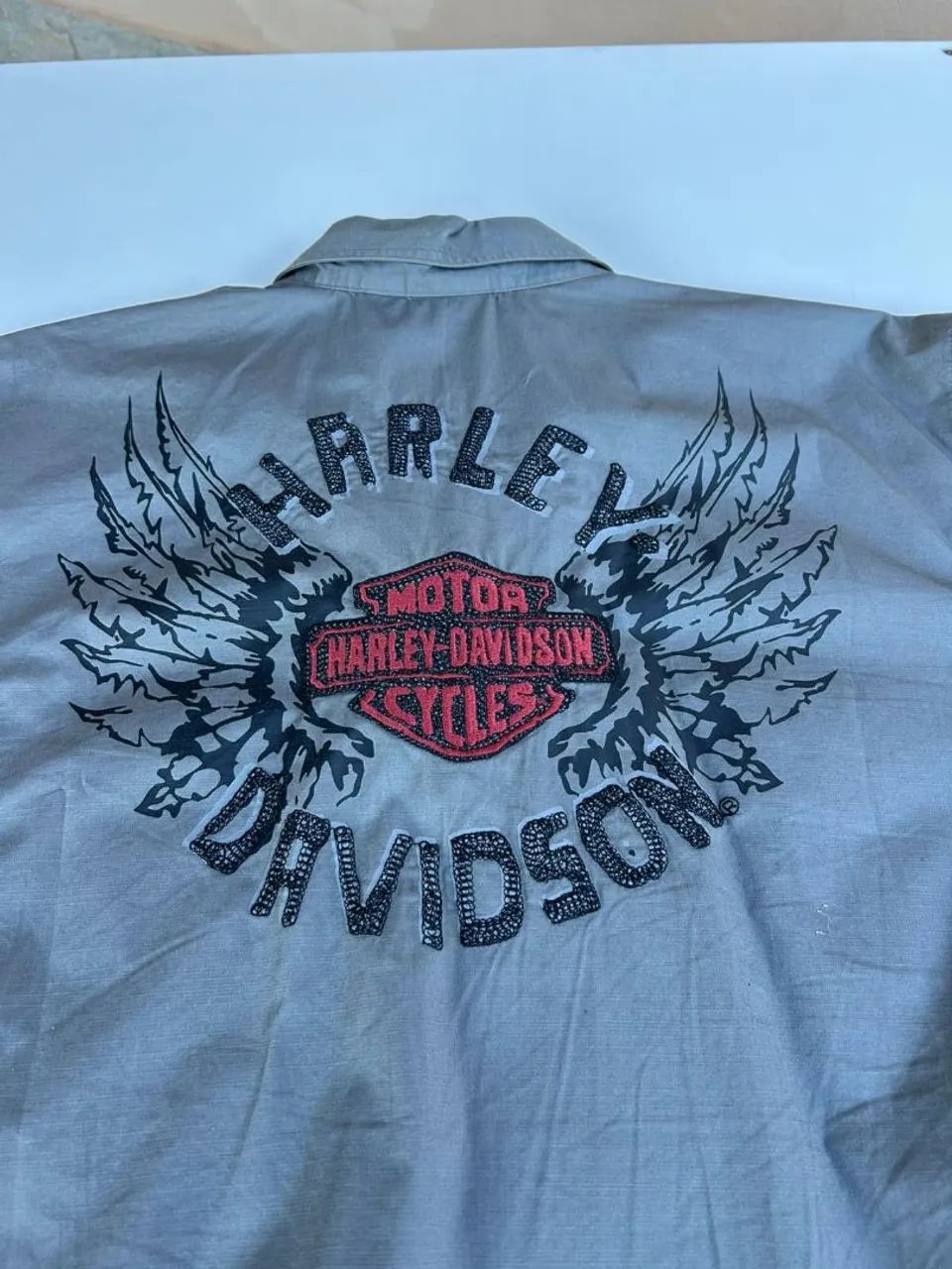 Camisa Harley Davidson original tecido- estilo biker - Foto 3