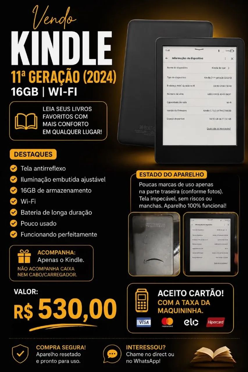 Kindle 11ª Geração  - Foto 3
