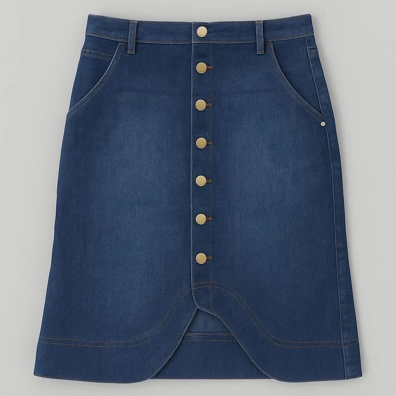 Saia Feminina Jeans Com Stretch  - Foto 4