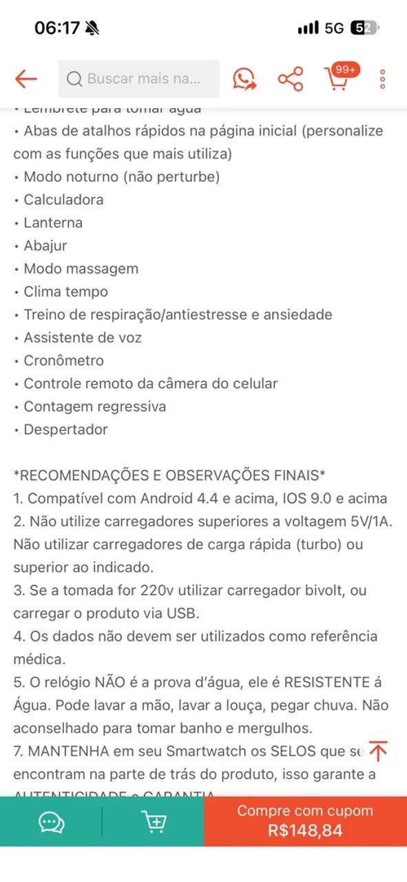 Relógio Smart Watch W99+ Plus - Foto 4