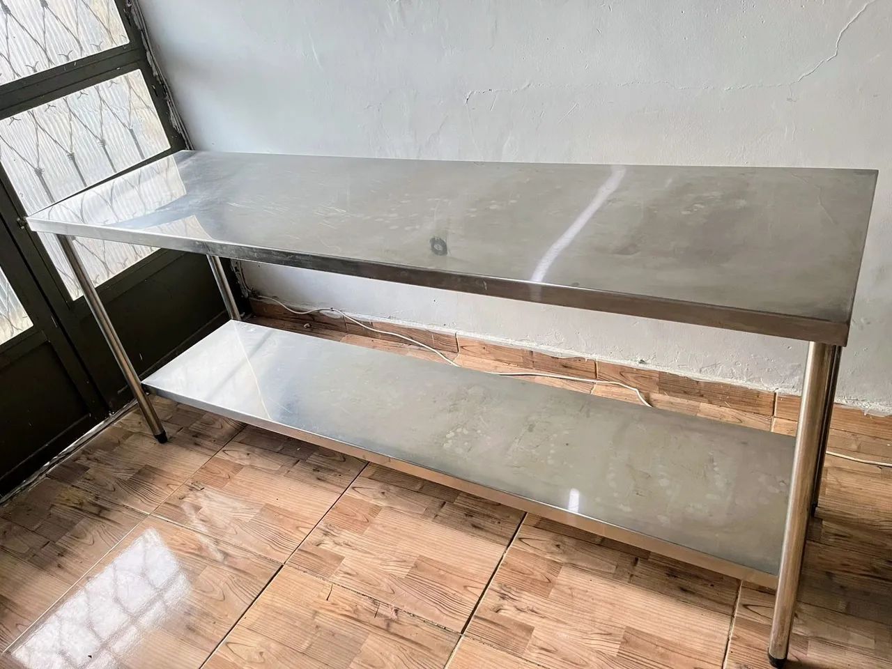 MESA DE INOX INDUSTRIAL - 2,10m x 0,60m x 0,90m - 2 NÍVEIS | SEMINOVA - Foto 4
