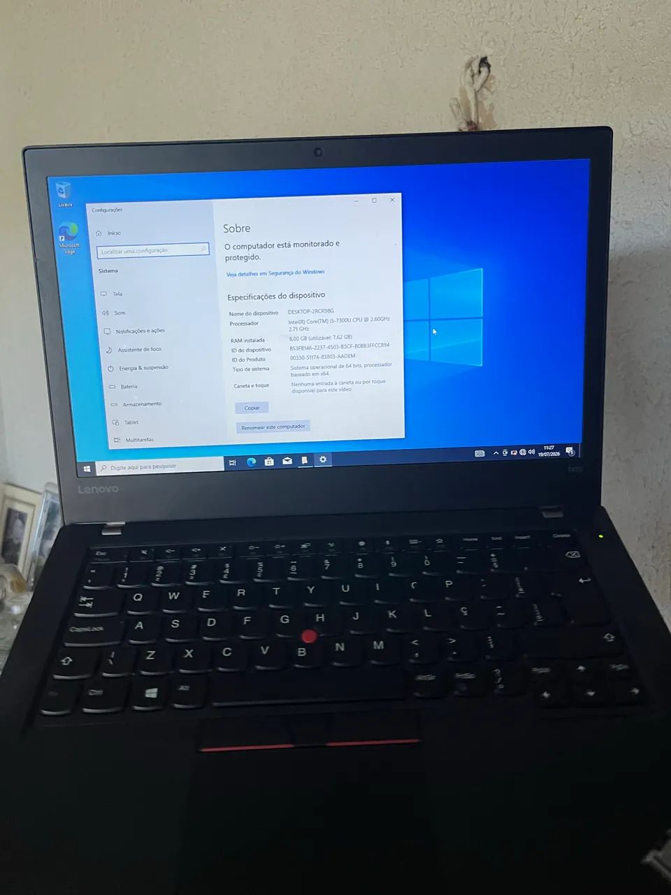 Notebook Lenovo i5 7a impecável  - Foto 4