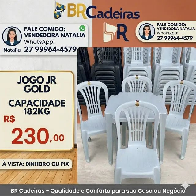 JOGO DE MESA PLASTICA PARA FESTAS E BAR 182KG REFORÇADO