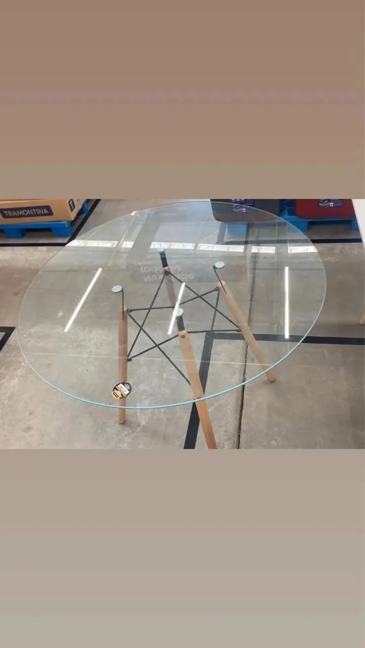 Mesa Vidro 90cm
