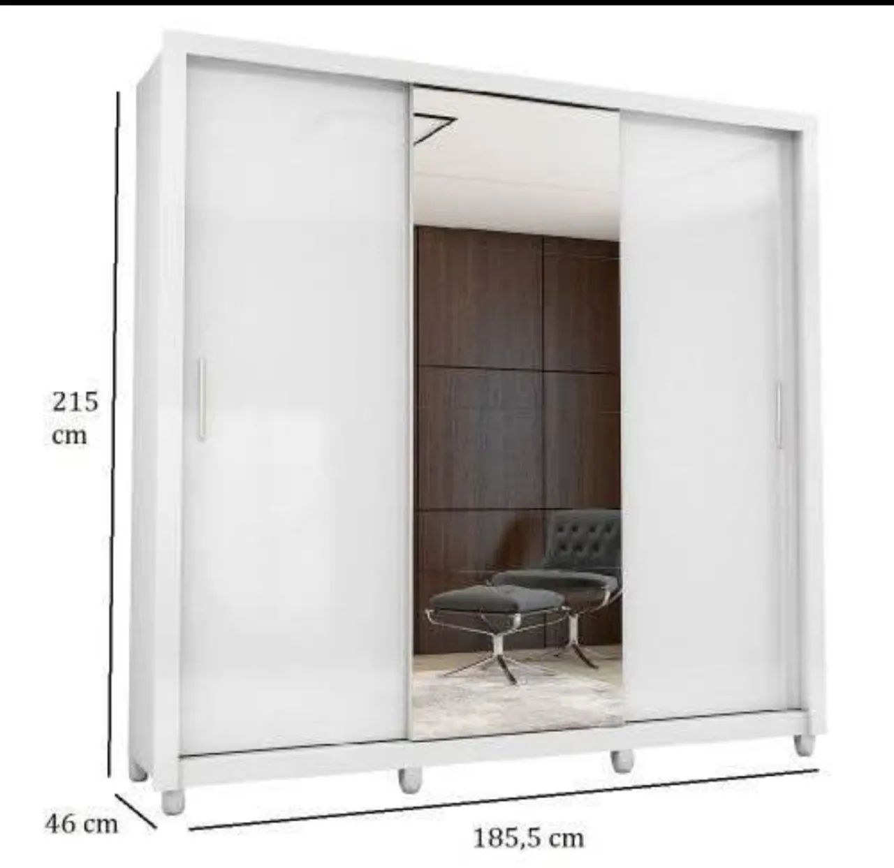 Oportunidade GUARDA ROUPA COM ESPELHO DE BRINDE - Foto 3