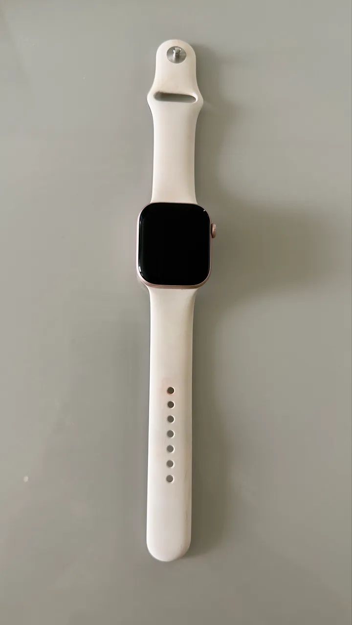 Apple Watch Series 10 GPS ? Caixa ouro rosa de alumínio - 42 mm ? Pulseira branca