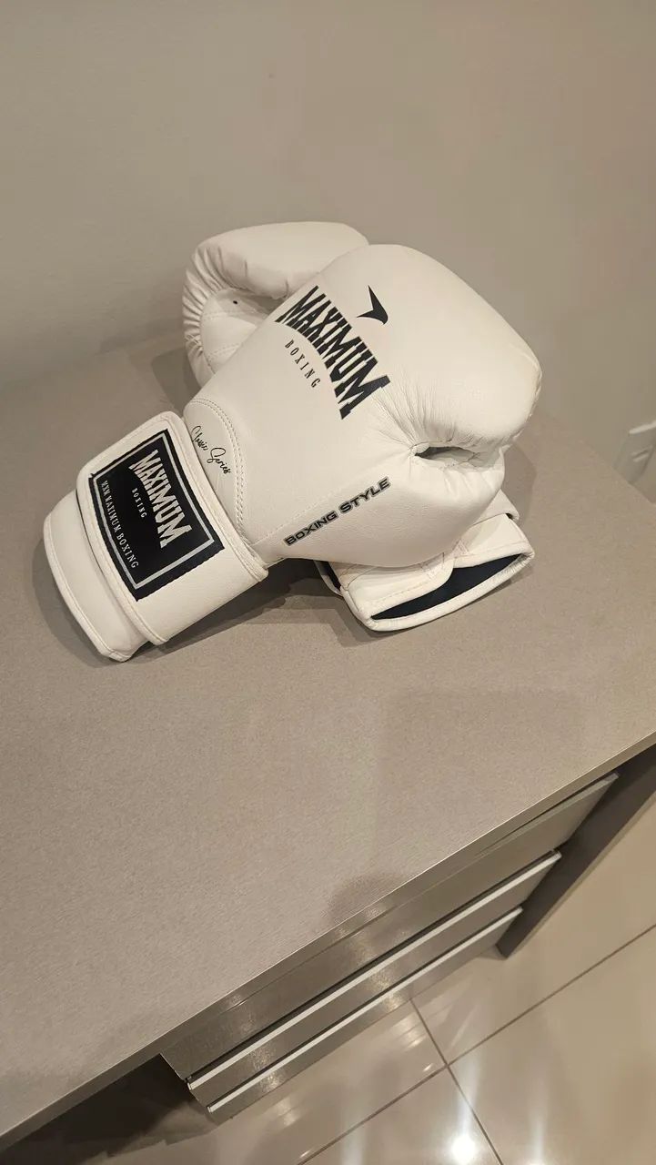 Luva de boxe Maximum 12oz branca - Foto 2