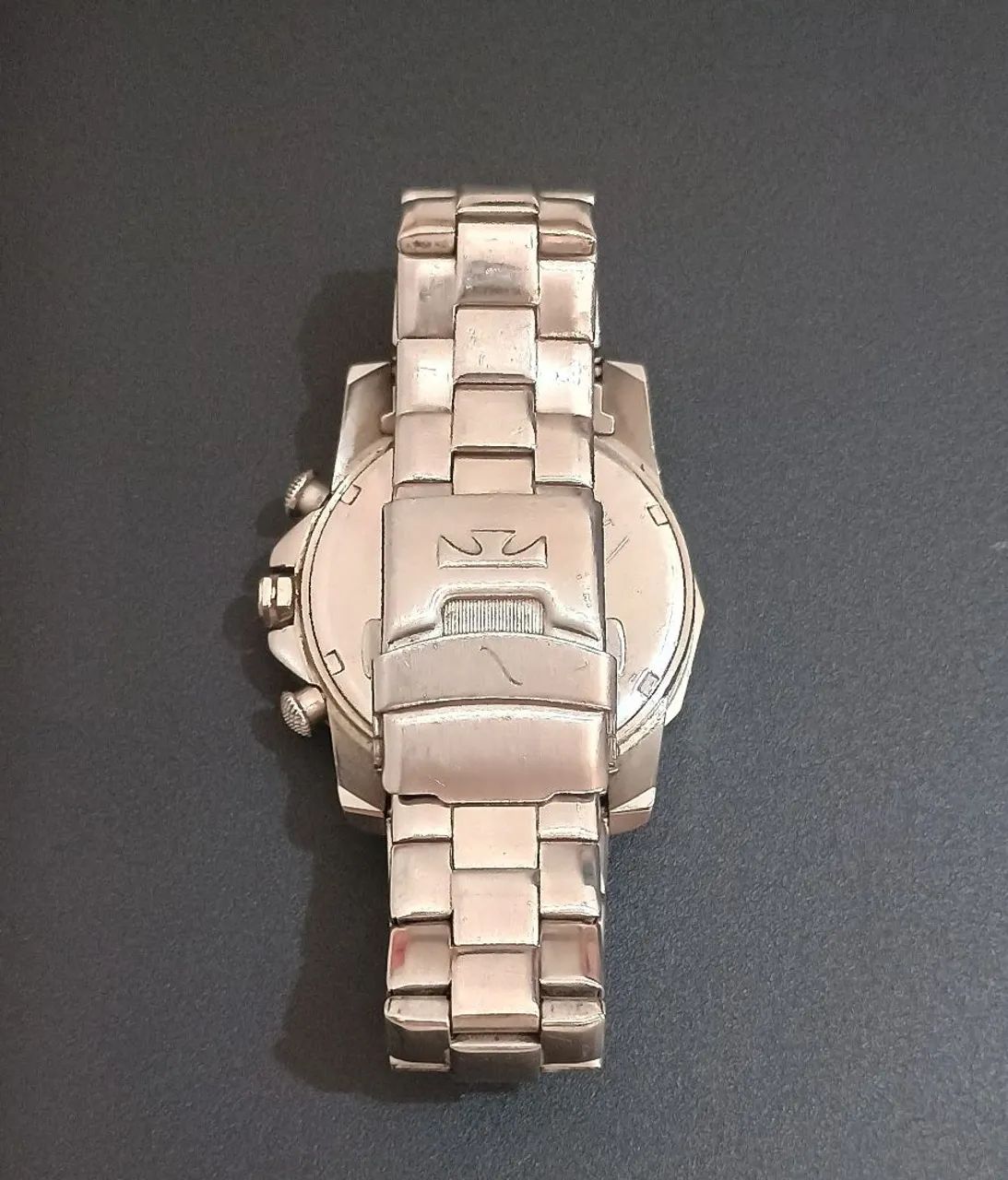 Relógio Antigo Technos Chronograph Original Aço Inox - Funcionando Perfeitamente - Foto 3