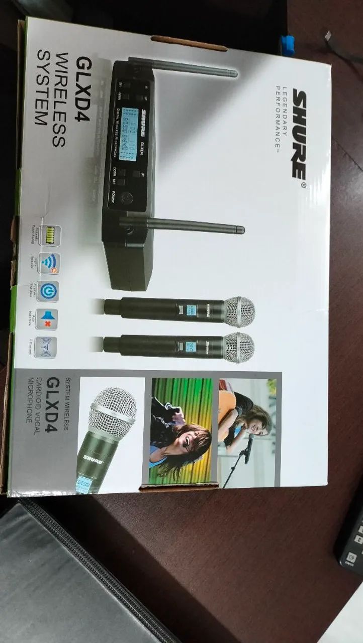 Microfone shure duplo sem fio novo