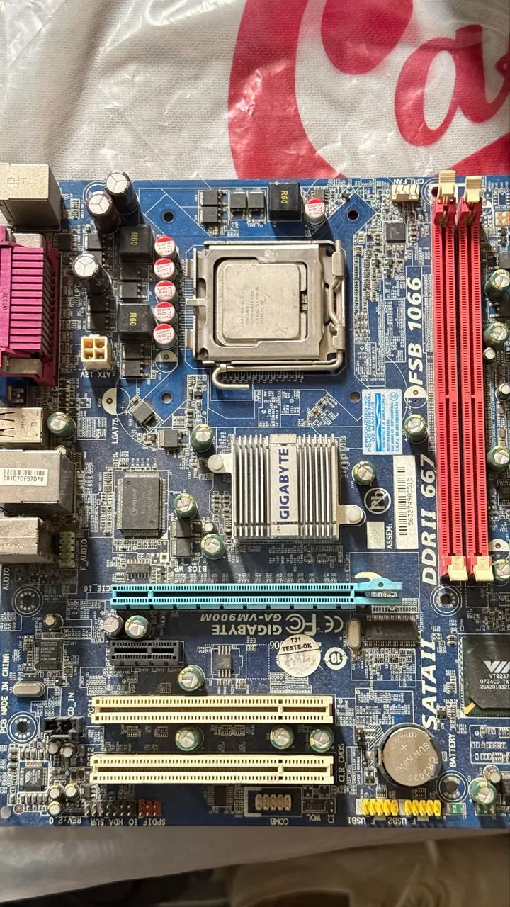 Placa mãe e processador 