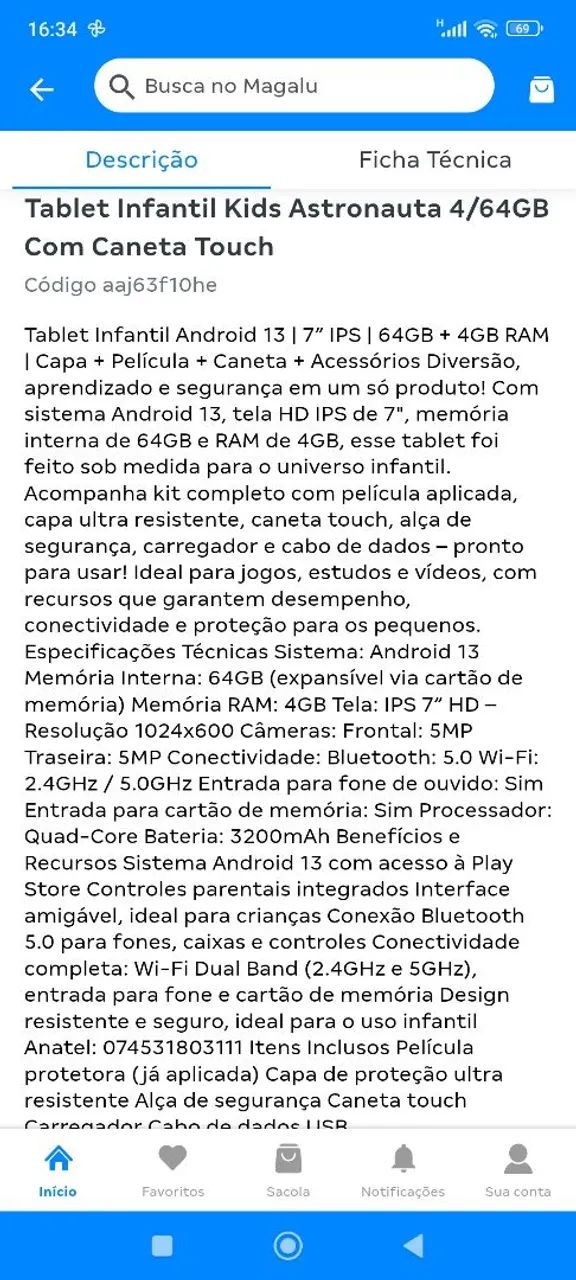 Tablet Infantil Astronauta Rosa - Foto 5