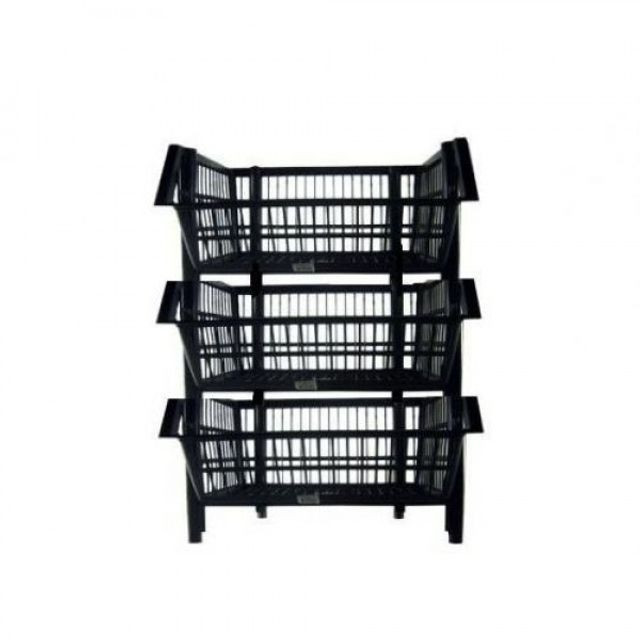 3 Cesto Plastico Empilhavel