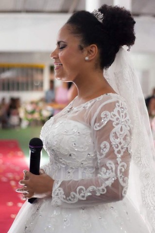 Vestido de noiva princesa com calda - Foto 4