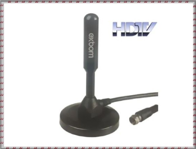 Mini antena digital Exbom - interna ou externa com cabo de 4 metros - Foto 2